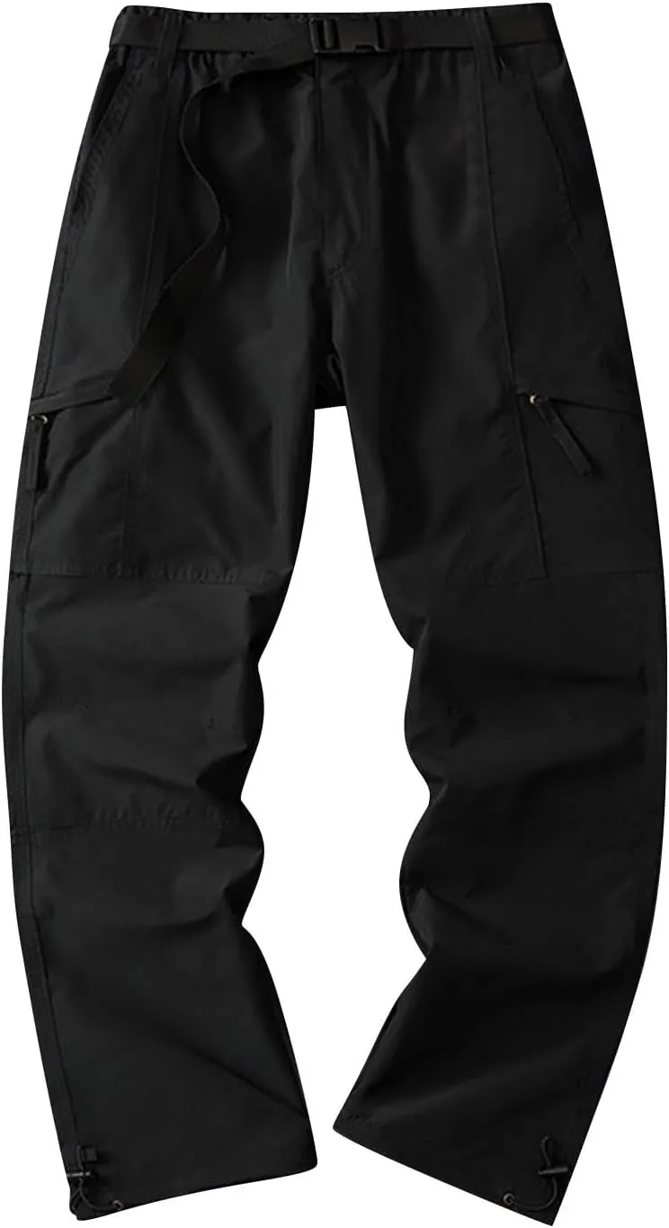 Mens Pants Cargo Joggers Casual Joggers Pants Stretch Drawstring Elastic Waist Tapered Leg Sweatpants with Pockets