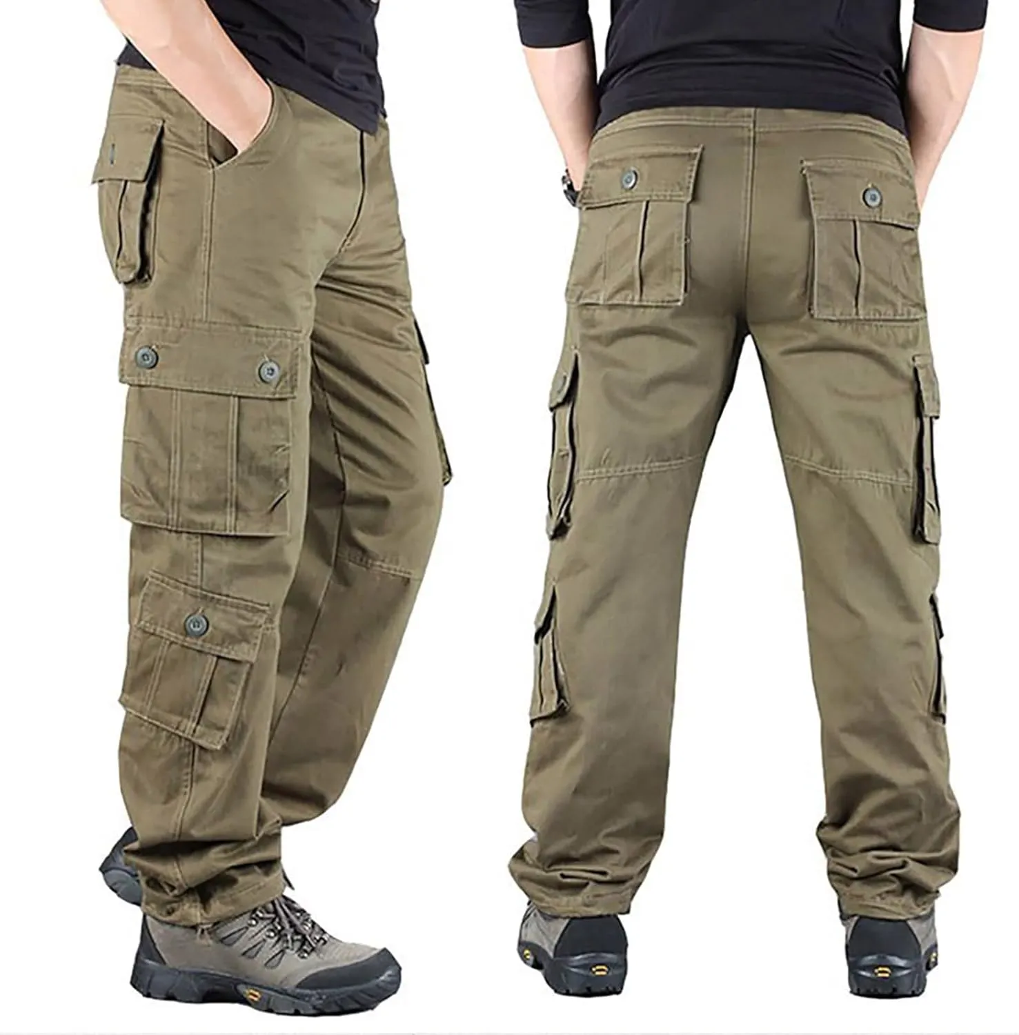 Mens Resort Wear 2025 Comfy Cargo High Stretch Pant,Mencomfy MultiPants-High Stretch Multi-Pocket Durable Cargo Pants