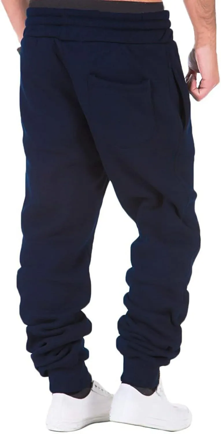 Mens Sporty Jogger Sweatpants Loose Fit Gym Athletic Pants Casual Workout Work Trousers