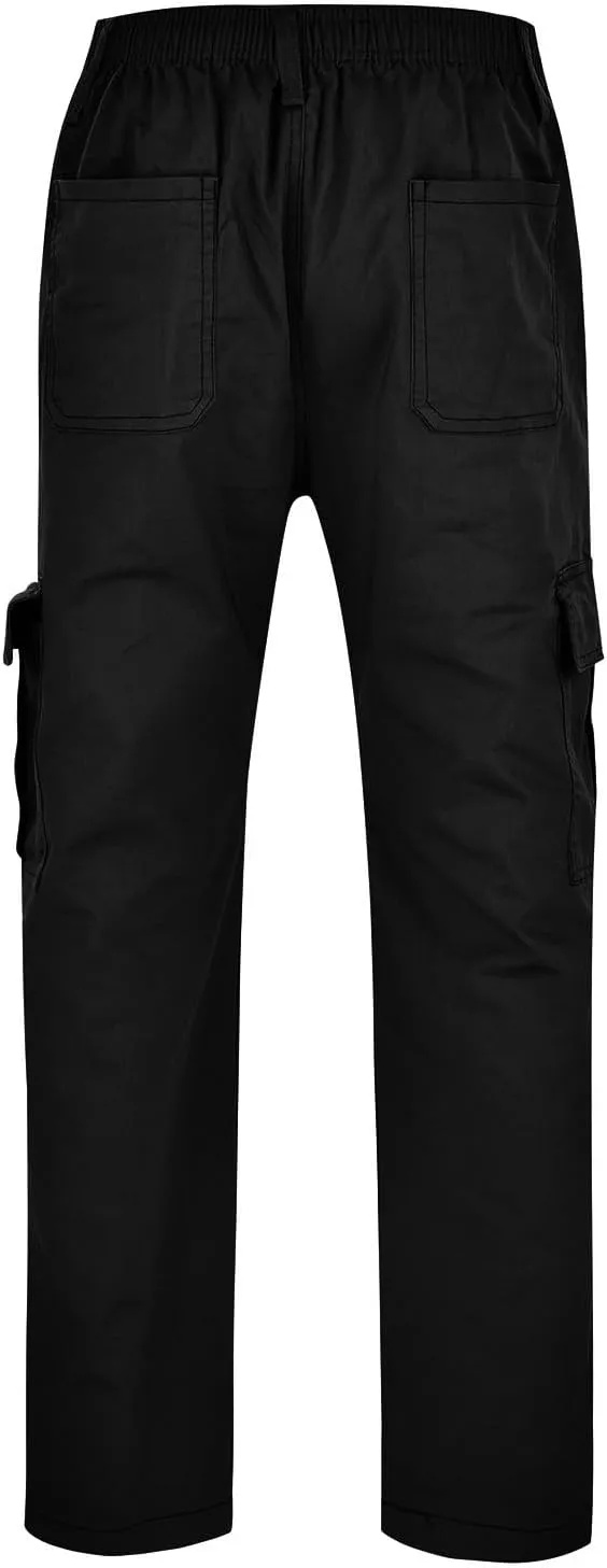 Men's Straight Fit Vintage Comfort Stretch Cargo Pants with Multi Pockets Athletic Pants