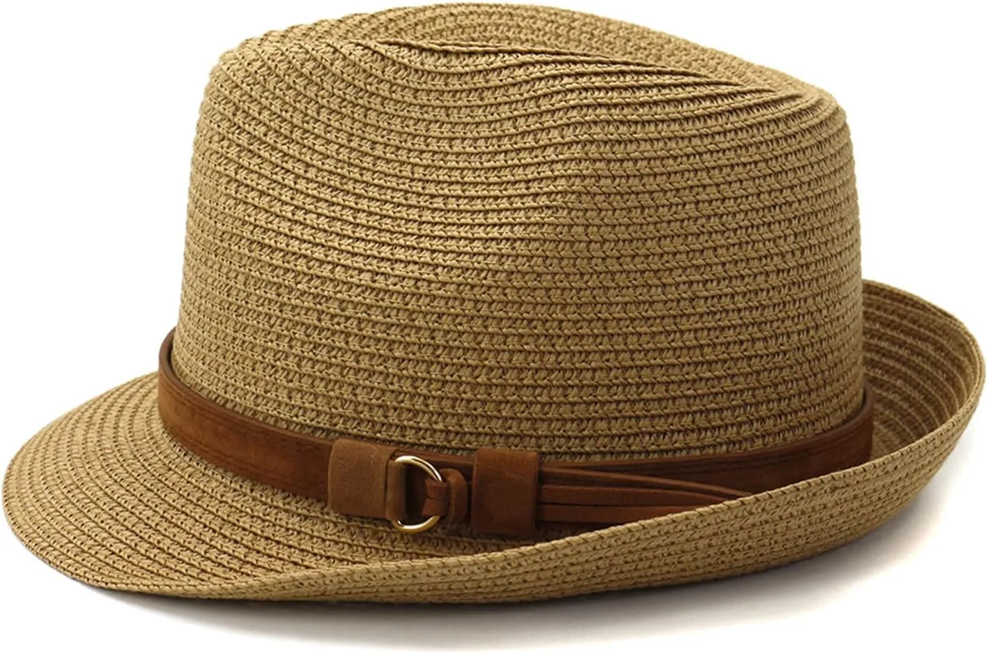 Men's Straw Trilby & Panama Breathable Mesh Sun Hats - 4 Packable Styles for Summer