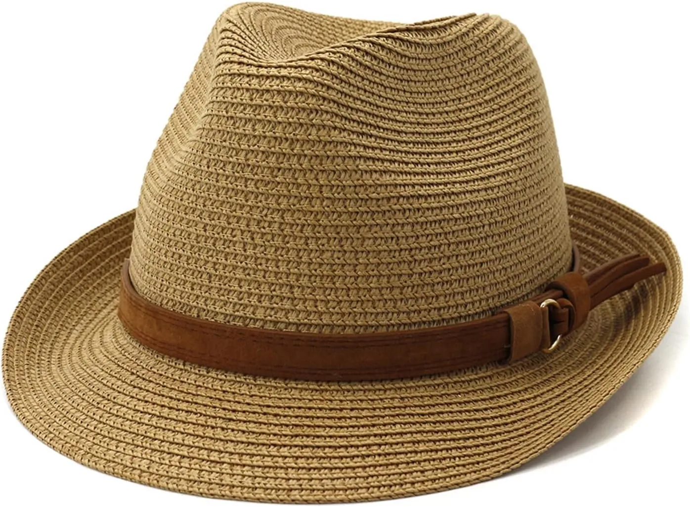 Men's Straw Trilby & Panama Breathable Mesh Sun Hats - 4 Packable Styles for Summer