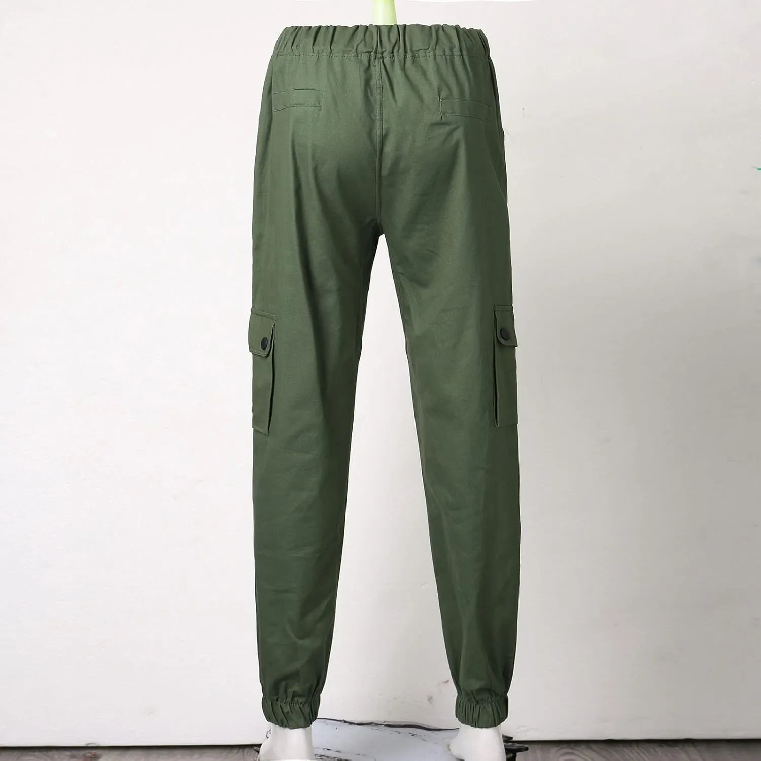 Mens Sweatpants Golf Pants Men Stretch Men's Heavyweight Cargo Fleece Sweatpants Stretch Elastic Waist Jogger Trouser