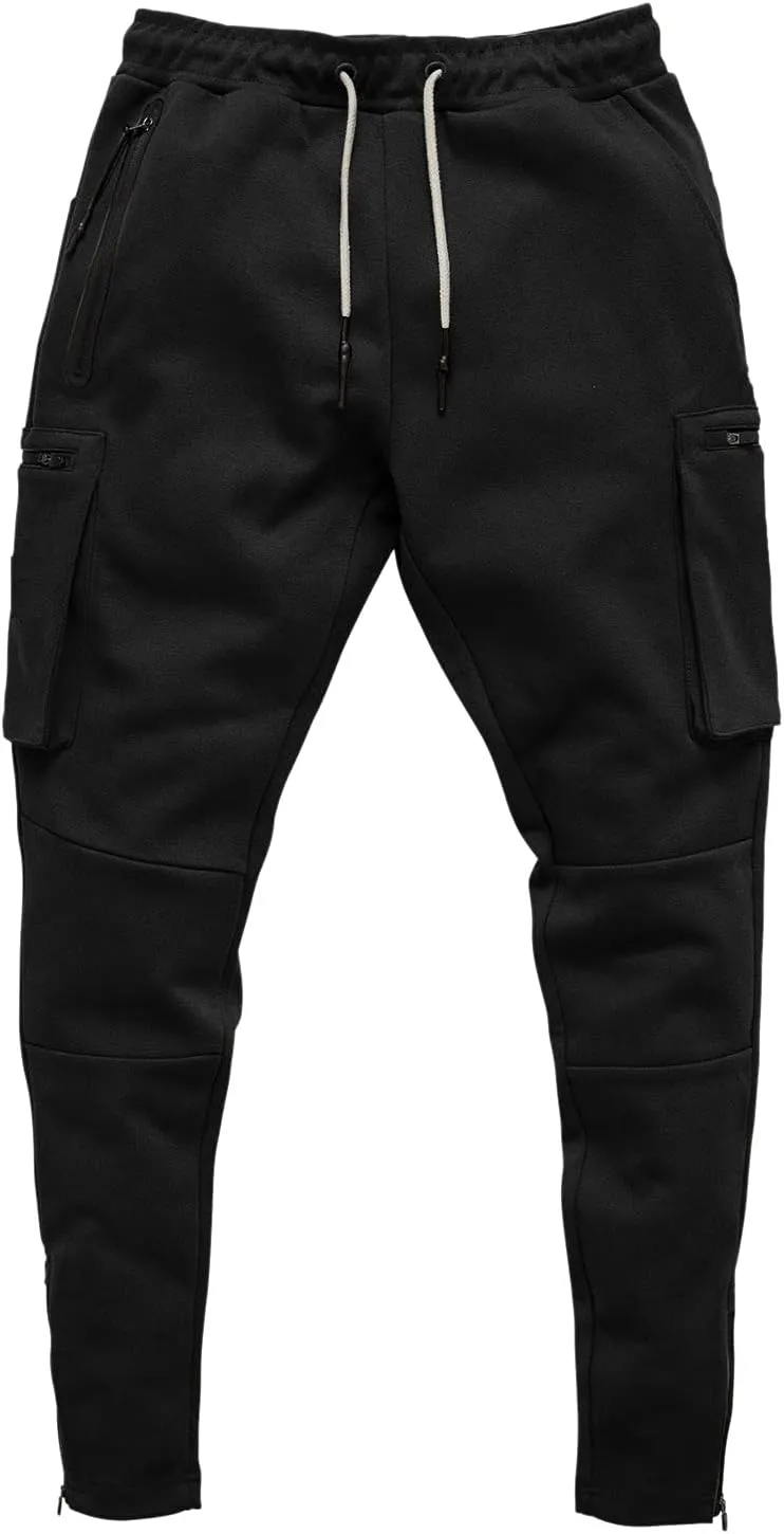 Mens Sweatpants with Pockets Cargo Sweatpants Stretch Elastic Waist Athletic Workout Jogger Pants Drawstring Sport