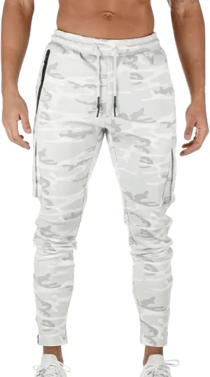 Mens Sweatpants with Pockets Cargo Sweatpants Stretch Elastic Waist Athletic Workout Jogger Pants Drawstring Sport