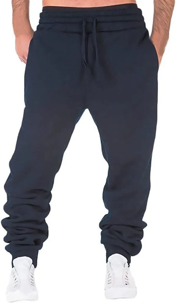 Mens Workout Cargo Sweatpants Mens Cargo Sweatpants Heavyweight Fleece Jogger Pants Drawstring Stretch Sports Trouser