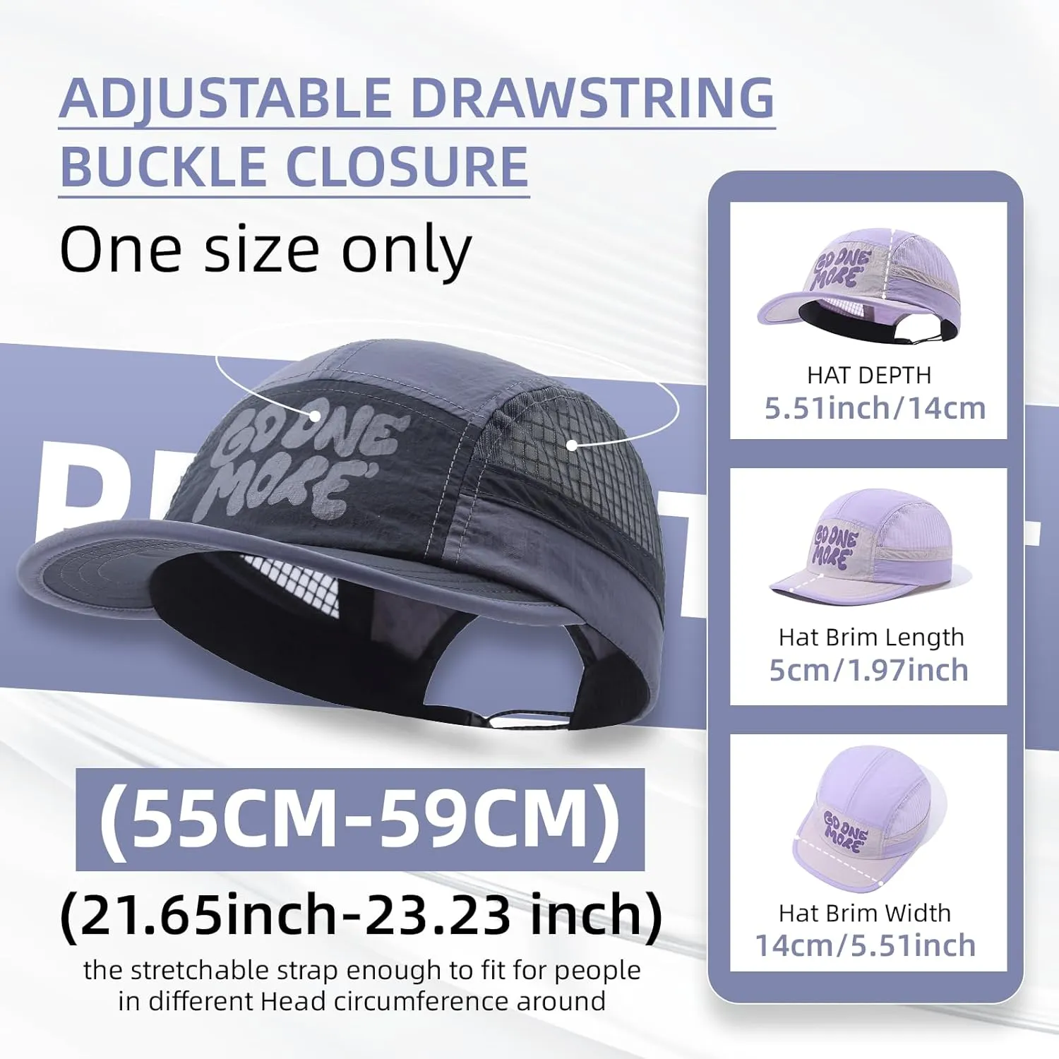 Mesh 5 Panel Baseball Cap Summer Short Brim Hats for Men Women Breathable Lightweight Dad Hat Umpire Cadet Cap