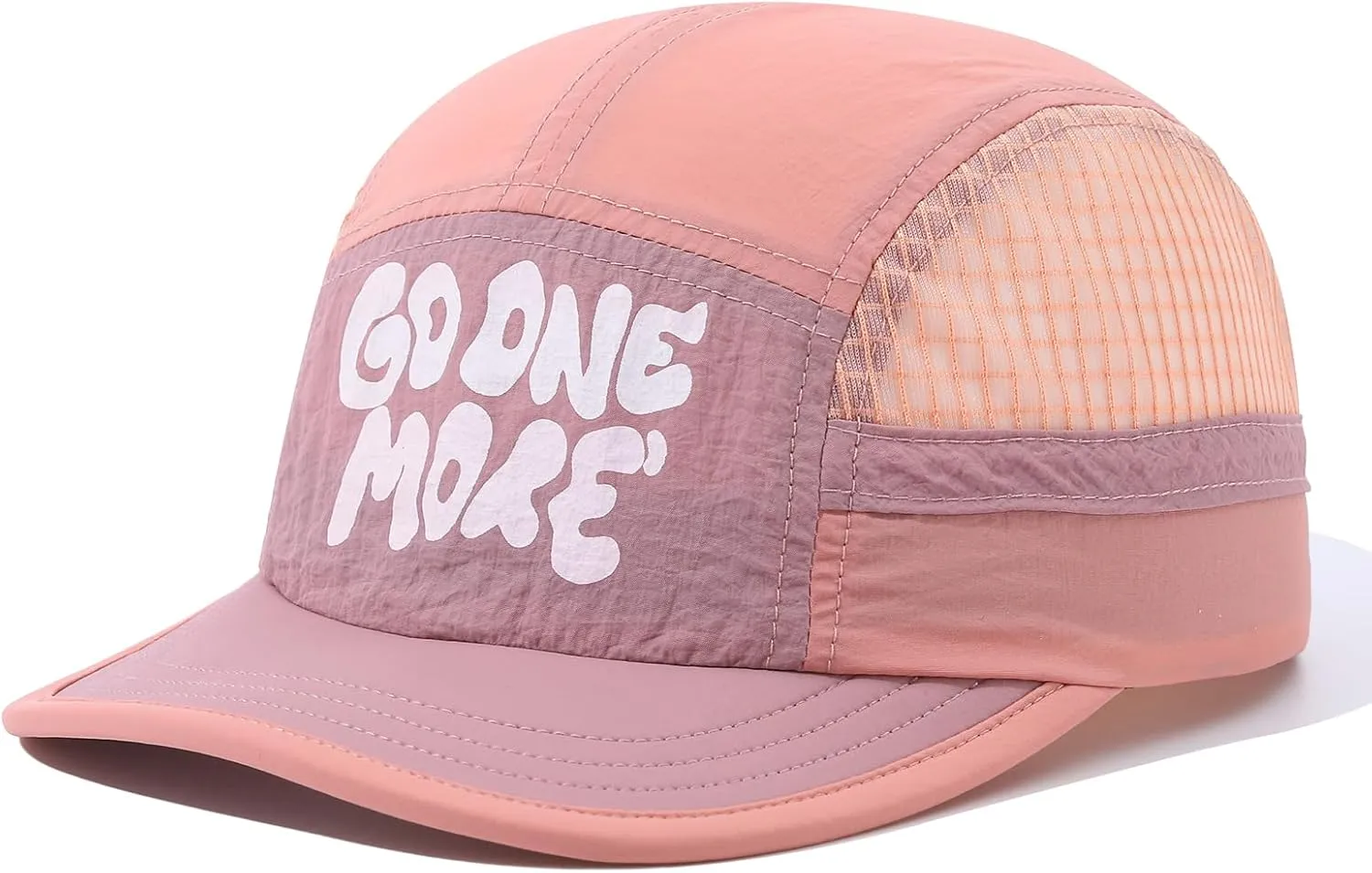 Mesh 5 Panel Baseball Cap Summer Short Brim Hats for Men Women Breathable Lightweight Dad Hat Umpire Cadet Cap