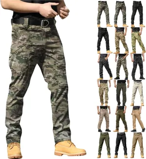 MIDOO Camo Cargo Pants for Men Baggy Flex Quick Dry Tactical Pants Lightweight Waterproof Hiking Work Camouflage Sweatpants