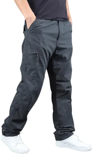 MIDOO Tactical Pant for Men Stretch Casual Jogger Pant Stretch Drawstring Elastic Waist Tapered Leg Sweatpants with Pockets