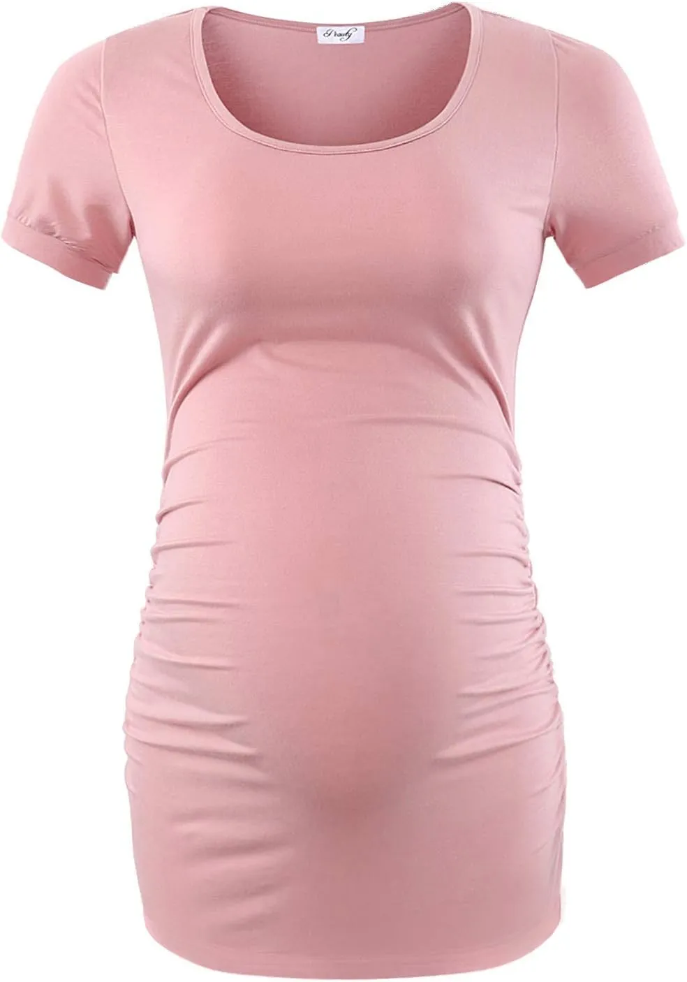 Peauty Maternity Shirts Maternity Clothes Side Ruched Maternity Tops for Women Pregnancy Shirts
