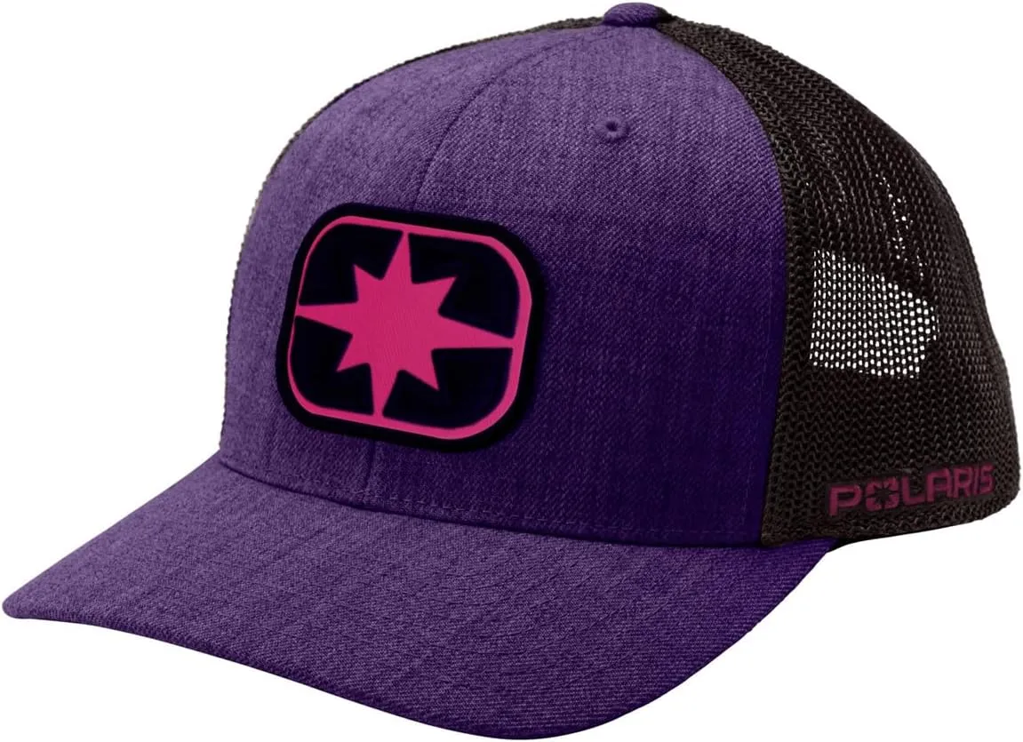 Polaris Ellipse Patch Trucker Hat, Breathable Mesh Back, Adjustable Snapback Fit, Orange, 2833124