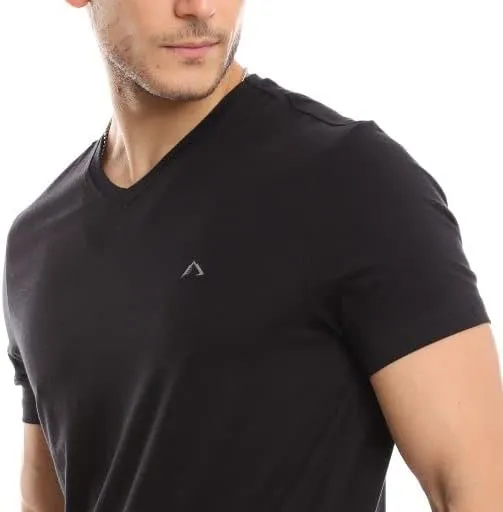 Premium Classic Mens V-Neck T-Shirt | Ultra Soft, Breathable Cotton Modal Stretch Mens T-Shirt | Tag Free (Made in Egypt)