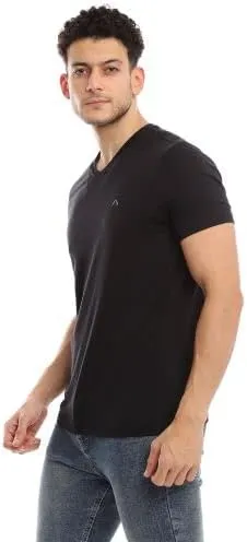 Premium Classic Mens V-Neck T-Shirt | Ultra Soft, Breathable Cotton Modal Stretch Mens T-Shirt | Tag Free (Made in Egypt)
