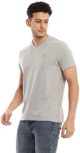 Premium Classic Mens V-Neck T-Shirt | Ultra Soft, Breathable Cotton Modal Stretch Mens T-Shirt | Tag Free (Made in Egypt)