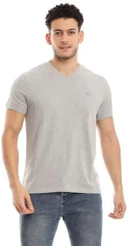 Premium Classic Mens V-Neck T-Shirt | Ultra Soft, Breathable Cotton Modal Stretch Mens T-Shirt | Tag Free (Made in Egypt)