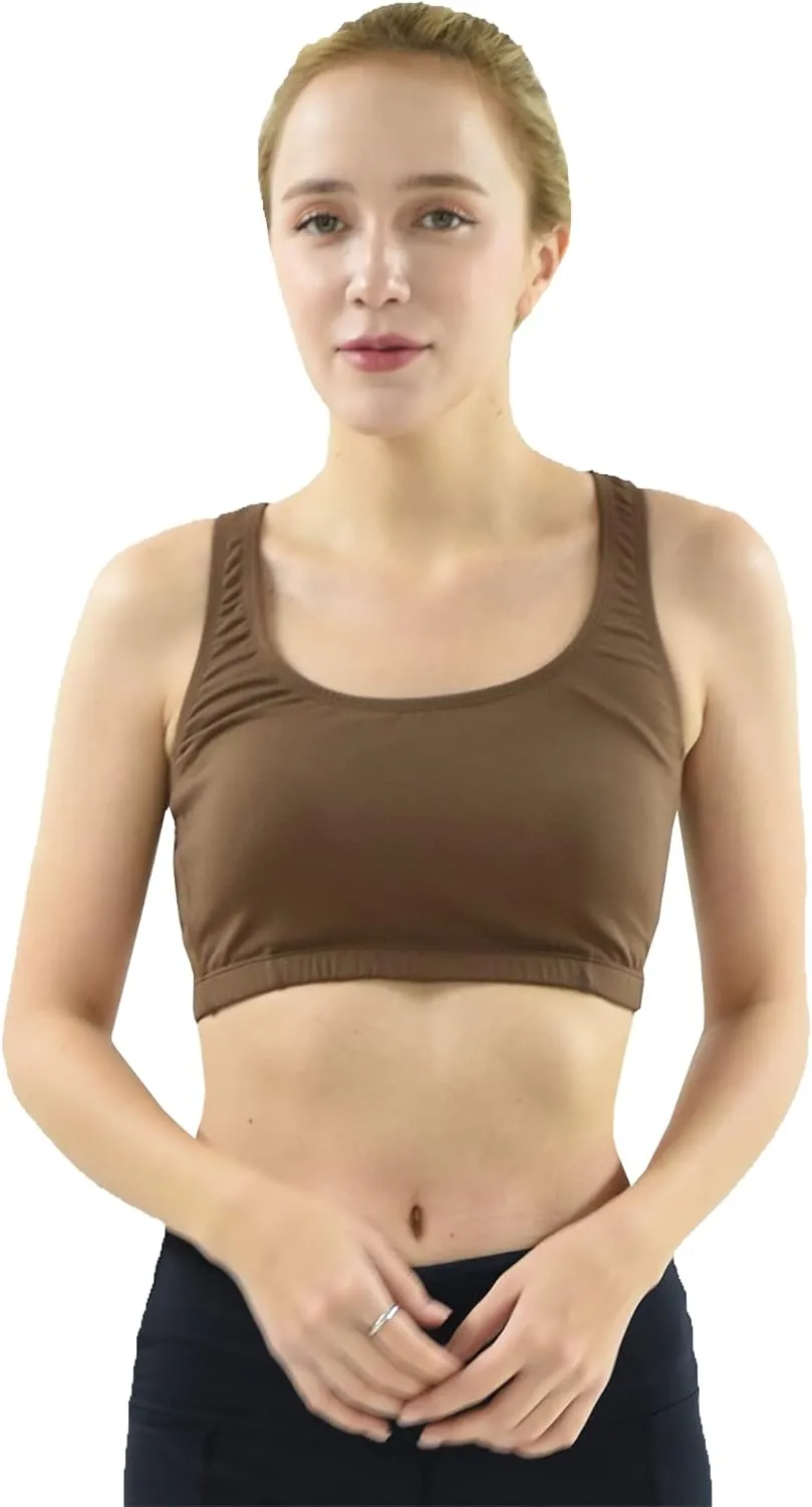 Private Island Women UPF 50  Swim Tank Bra Short Top Sports Bras Swimsuit Rash Guard (YST)