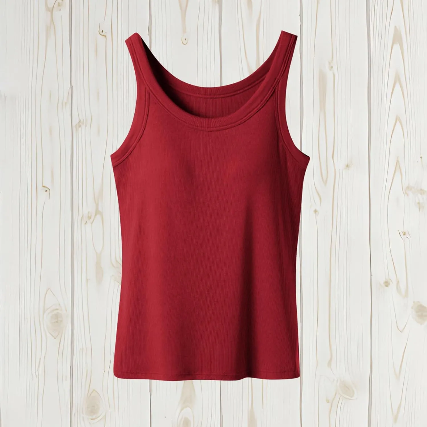 Ribbed Yoga Tank Top for Women with Built in Bra, Women's Padded Sports Bra Undershirt Fitness Workout Running Shirt