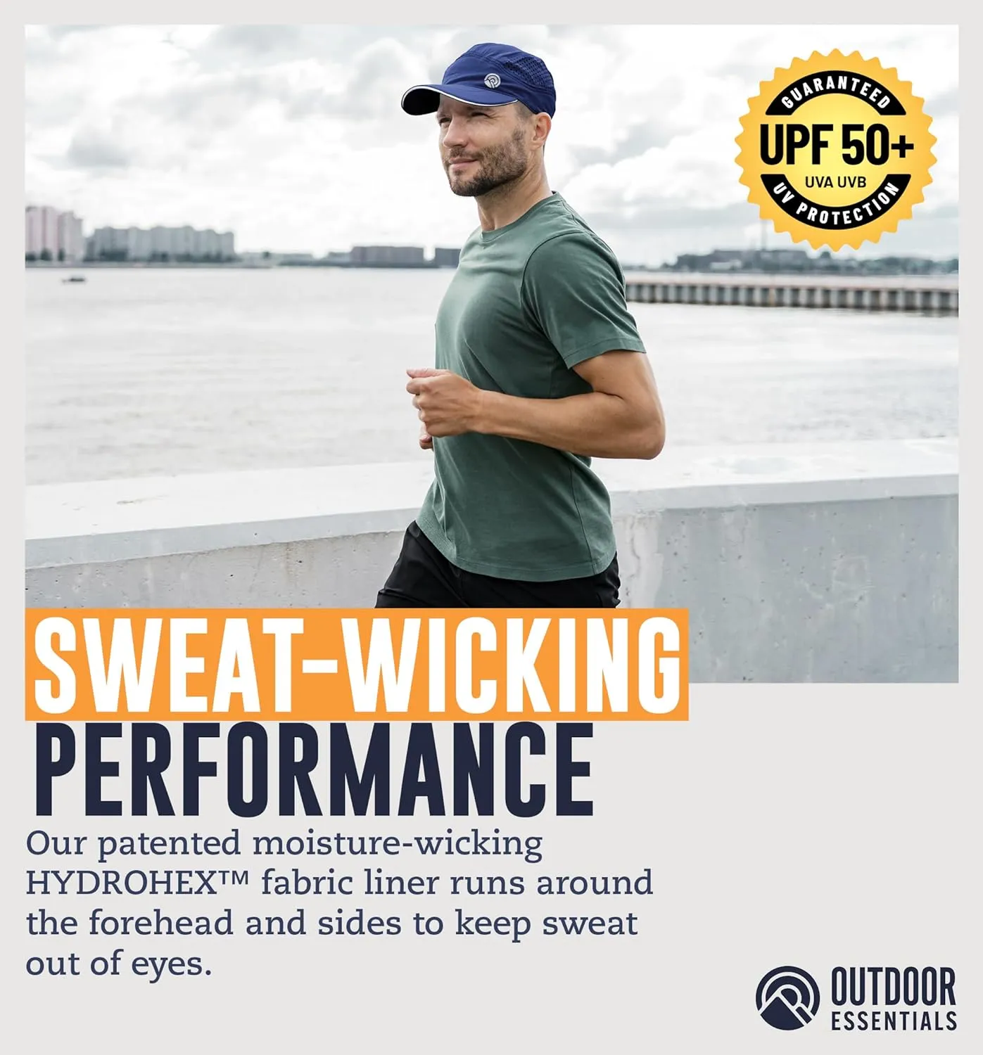 Running Hat for Men - Dry Fit Running Cap for Women, Tennis Hats, Breathable Hat, Workout Cap for Baseball,Sweat Wicking Hat