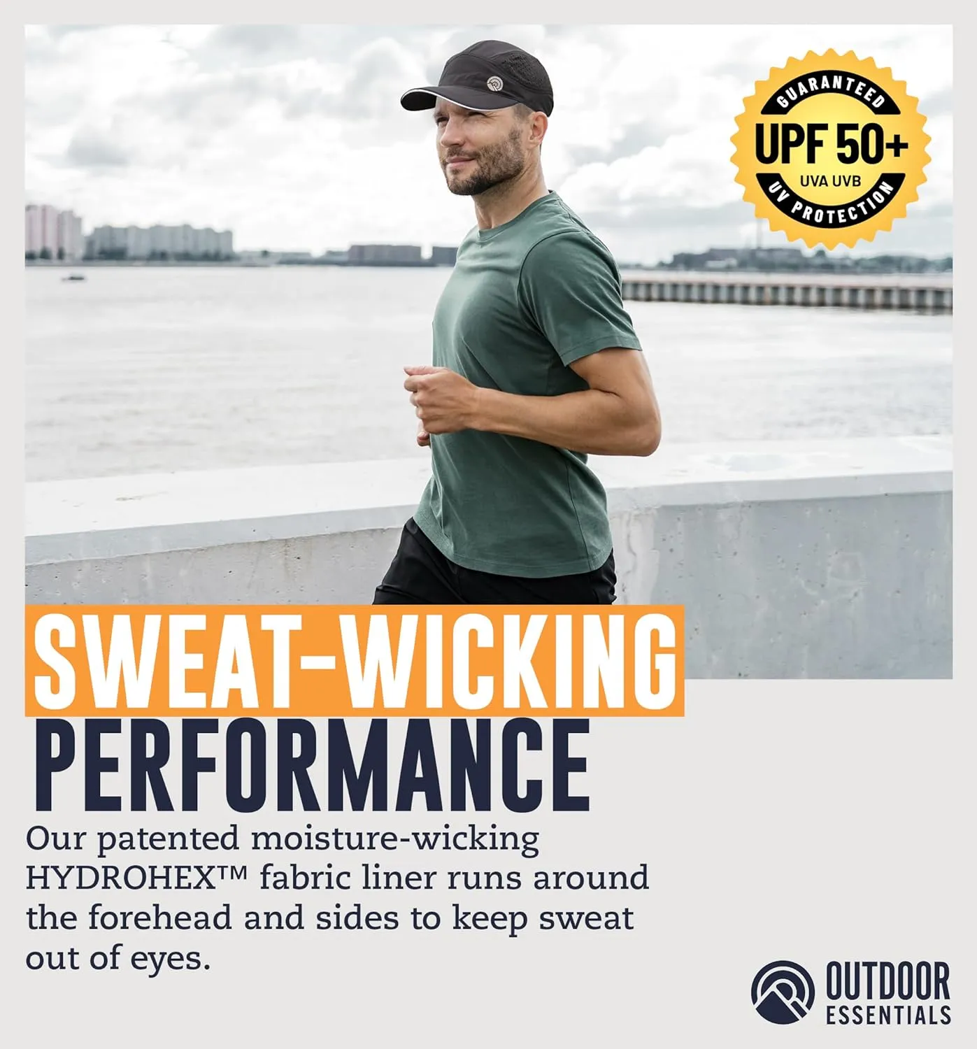 Running Hat for Men - Dry Fit Running Cap for Women, Tennis Hats, Breathable Hat, Workout Cap for Baseball,Sweat Wicking Hat