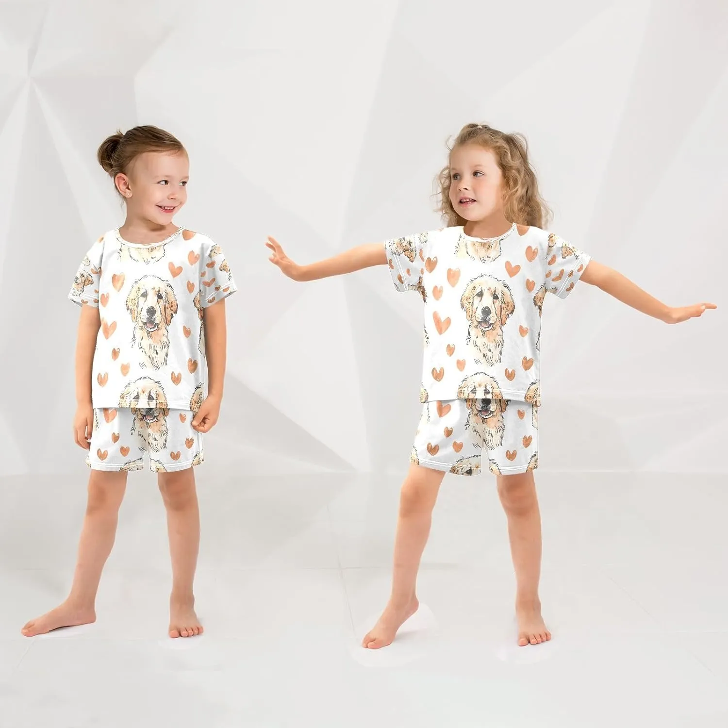 senya Cute Highland Cows Summer Pajamas Set Short Cotton Sleepwear 2 Piece