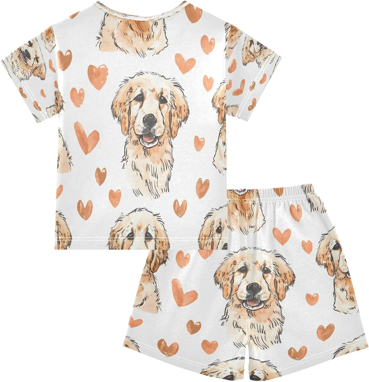 senya Cute Highland Cows Summer Pajamas Set Short Cotton Sleepwear 2 Piece