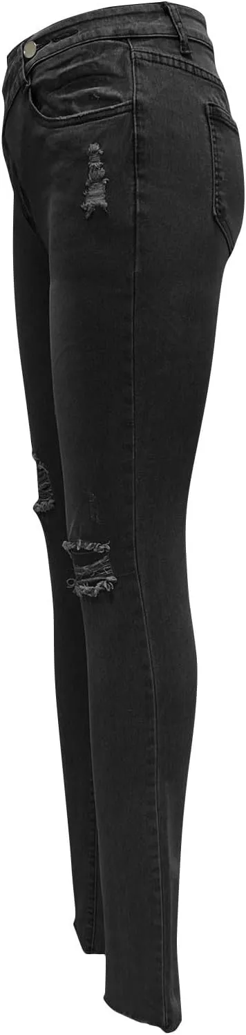 Sexy Jeans for Women Low Waisted Skinny Bootcut Denim Pants Ripped Stretch Trousers Casual Vintage Retro Pant