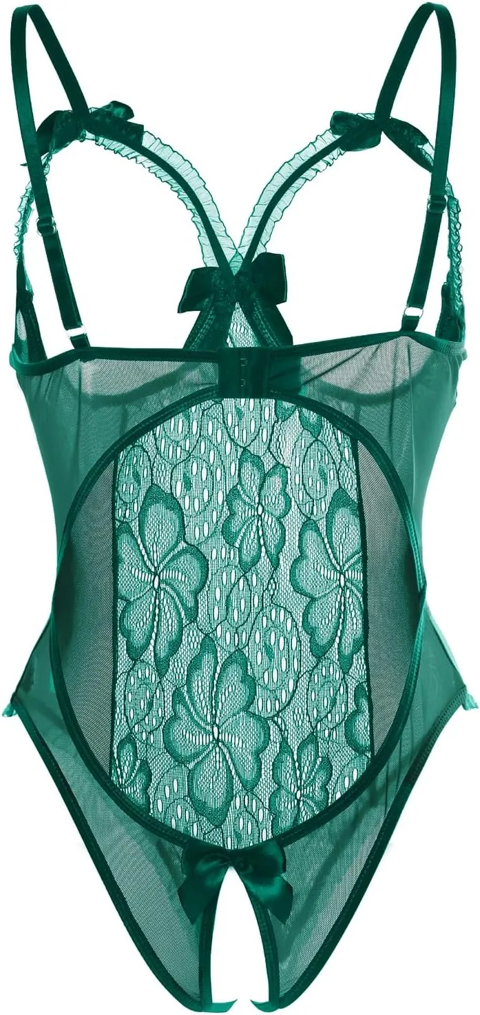 Sexy Women's One - Piece Lace Bodysuit Lingerie for Romantic Nights - Babydoll Sleepwear