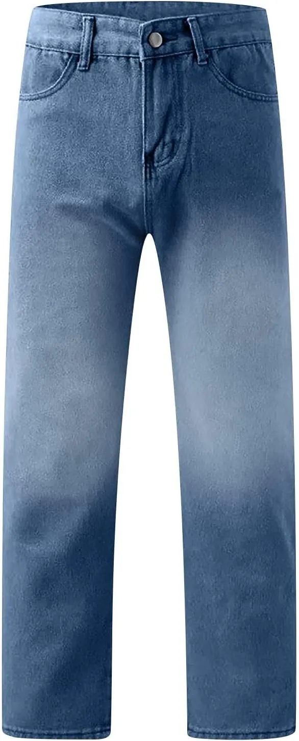 SGASY Sweatpants Jeans for Women Boyfriend High Waited Baggy Wide Leg Jeans Y2k Streetwear Loose Fit Denim Pants with Pocket