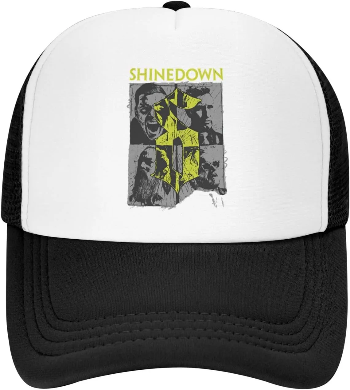 Shinedowns Classic Adjustable Breathable Mesh Baseball Cap Trucker Hat Cap for Men and Women Black