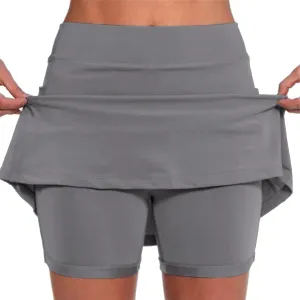 Skorts for Woman Plus Size Tummy Control Yoga Culottes Lightweight Quick Dry Tennis Golf Skirts with Shorts Underneath