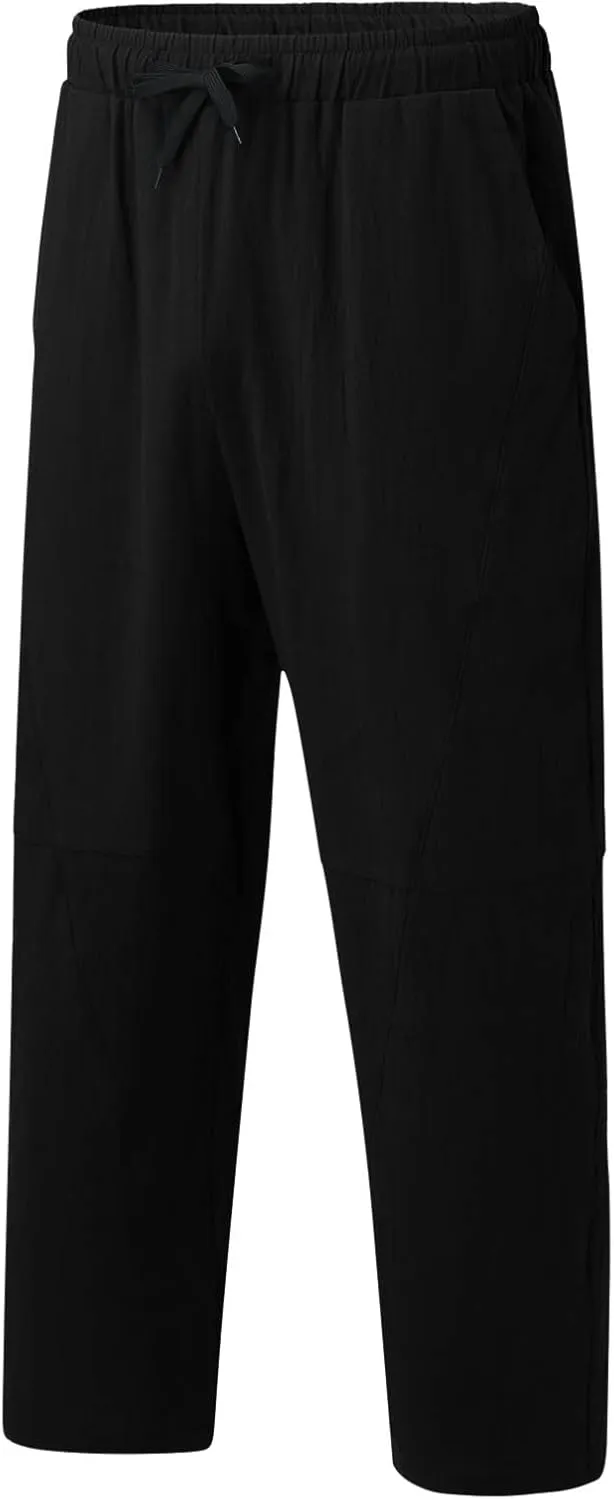 Slim Leg Pants for Men Summer Elastic Waist Fit Breathable Loose Sport Clothes Comfy Fashion Trendy Trousers