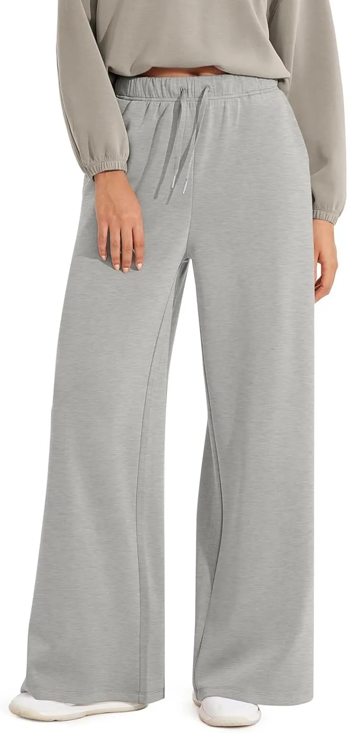 Straight Leg Sweatpants for Women Baggy Joggers Wide Leg High Waisted Jogger Pants Pull on Lounge Pants with Pockets