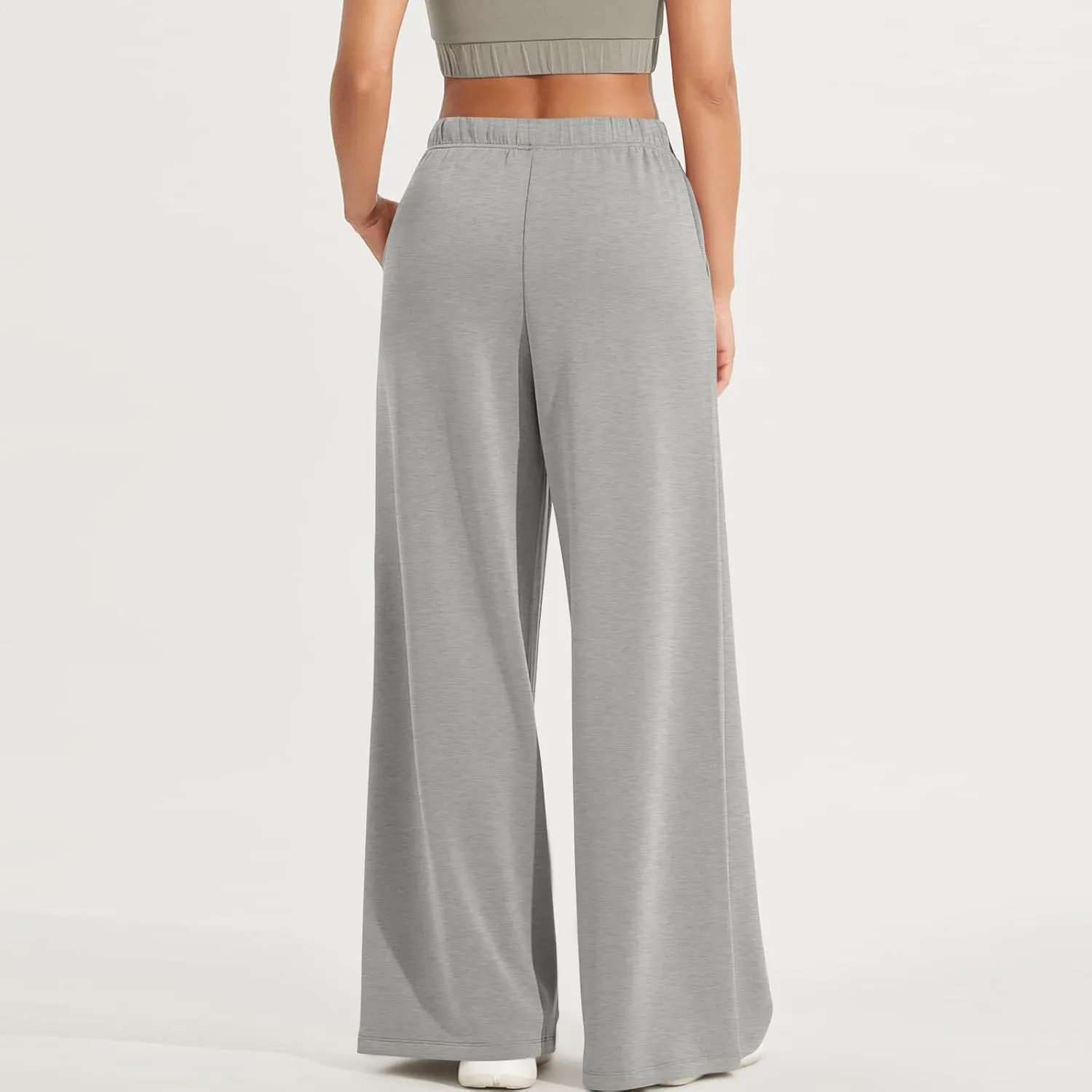 Straight Leg Sweatpants for Women Baggy Joggers Wide Leg High Waisted Jogger Pants Pull on Lounge Pants with Pockets