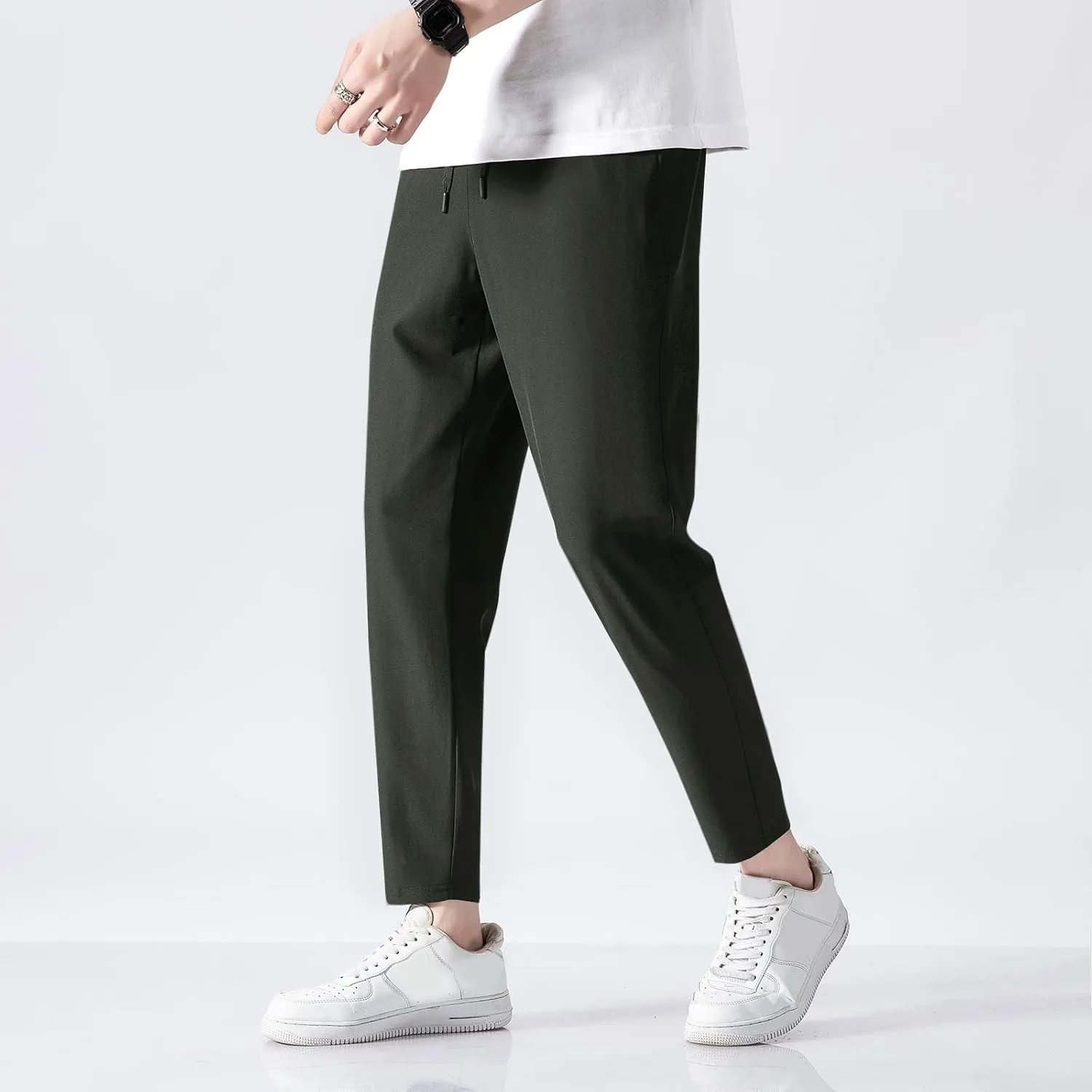 Stretch Active Loose Ice Silk Solid Sports Leggings Gym Joggers Pants for Men Running Jogging Pants Men's Athletic