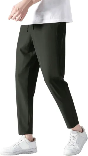 Stretch Active Loose Ice Silk Solid Sports Leggings Gym Joggers Pants for Men Running Jogging Pants Men's Athletic
