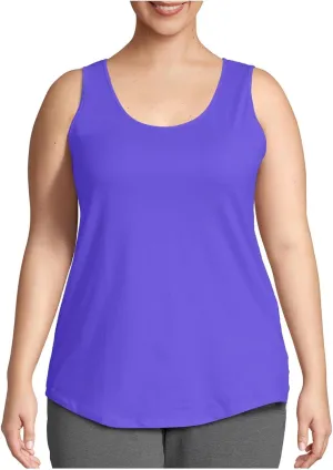 Summer Basic Oversized Tank Tops Women Casual Comfy Sleeveless Crewneck Shirts Plus Size Loungewear Undershirts