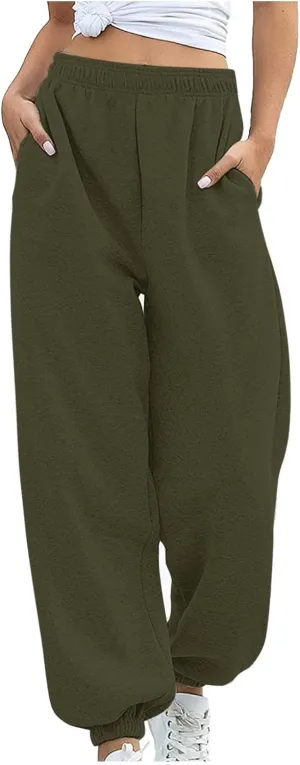 Sweatpants for Women 2024 Loose Fit Sport Yoga Pants Trendy Casual Wide Leg Pants Stylish Running Lounge Pant Trousers