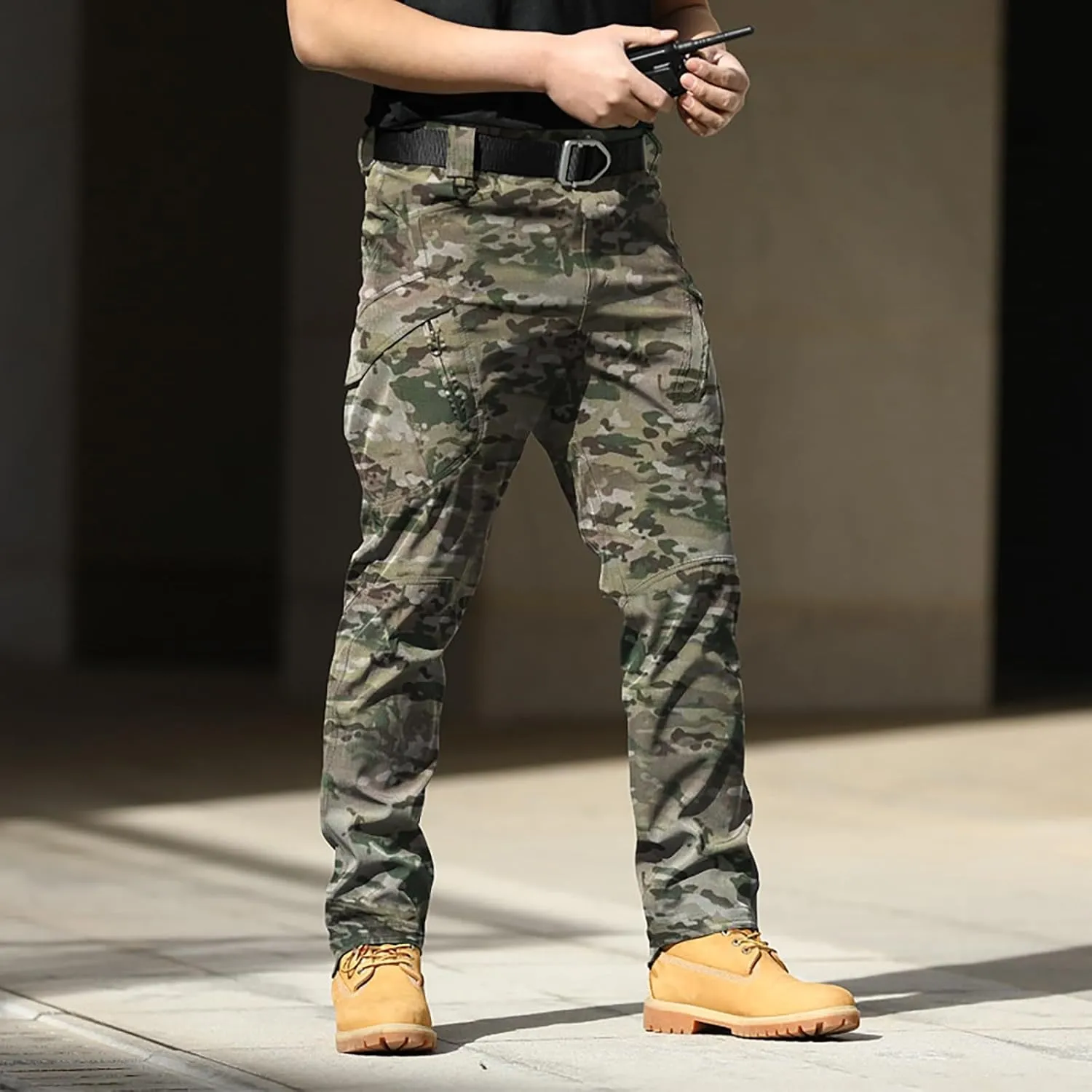 Tactical Pants for Men Water Resistant Cargo Hiking Pants Multi Pockets Relaxed Fit Stretch Quick Dry Work Trousers