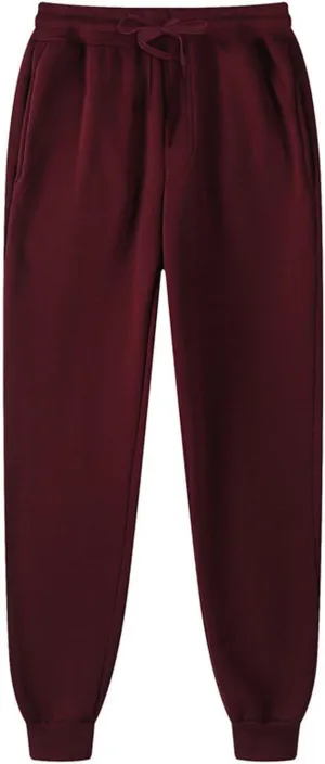 Tall Mens Sweatpants Men's Heavyweight Fleece Cargo Sweatpants Stretch Jogger Sport Pants Drawstring Sports Trousers