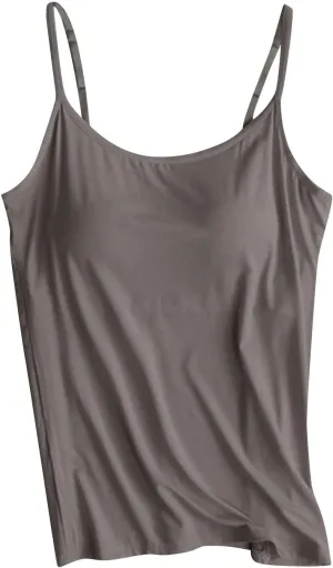 Tank Tops for Women 2024 Summer Built in Bra Spaghetti Strap Crop Vests Modal Quick-Dry Fitness Running Yoga Camisole