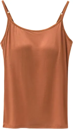 Tank Tops for Women Built with Shelf Bra Adjustable Spaghetti Strap Summer Sexy Athletic Outfits Layering Undershirt