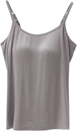 Tank Tops for Women Built with Shelf Bra Adjustable Spaghetti Strap Summer Sexy Athletic Outfits Layering Undershirt