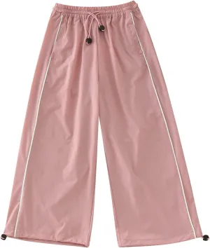 Toddler Boys Girls Wide Leg School Pants Sweatpants Active Baggy Joggers Pull on Quick-Dry Lounge Sports Trousers