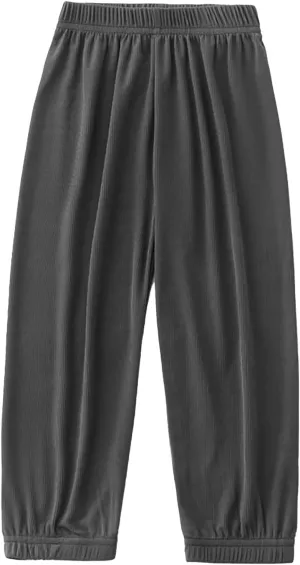 Toddler Girls Baggy Aesthetic Sweatpants Elastic Waist Kids Plain Casual Athletic Joggers Breathable Lightweight
