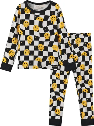 Toddlers Pajama Set Baby Girls Boys Pajamas Soft Viscose from Bamboo Long Sleeve Snug Fit Sleepwear