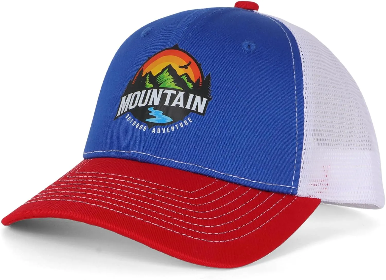 Trucker Hats for Men - Blank Baseball Cap Teenagers Snapback Adjustable Breathable Mesh Back Cap Plain