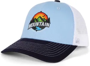 Trucker Hats for Men - Blank Baseball Cap Teenagers Snapback Adjustable Breathable Mesh Back Cap Plain