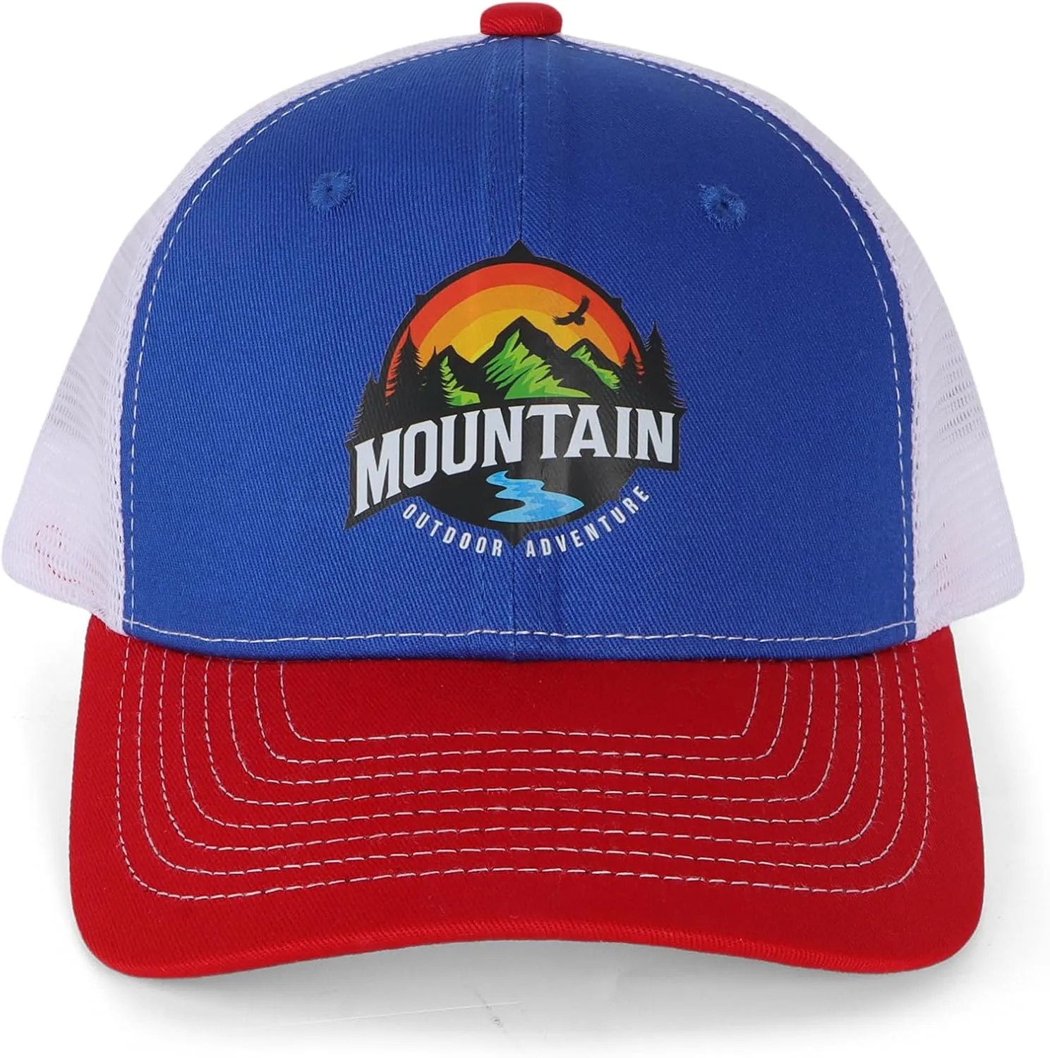 Trucker Hats for Men - Blank Baseball Cap Teenagers Snapback Adjustable Breathable Mesh Back Cap Plain