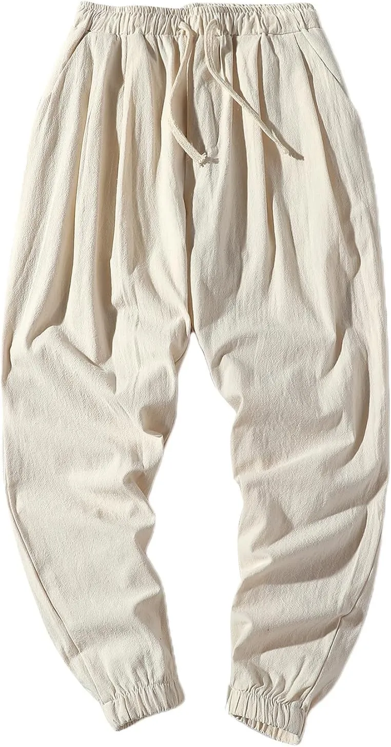 Unisex Glide Pants, Deniluxe Glidepants - Unisex Quick Dry Pull-On Stretch Pants, Mens Classic Drawstring Pant Light Thin